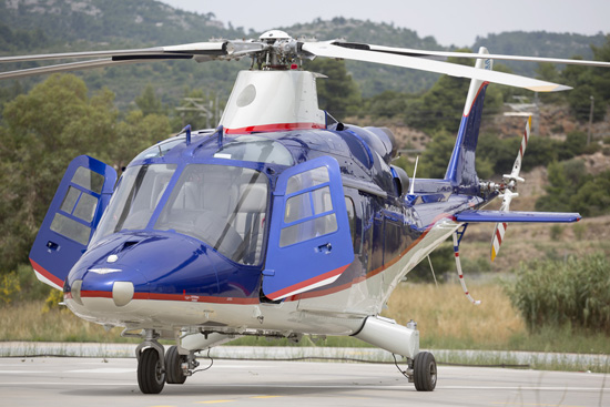 Agusta A109K2 helicopter for transportation from Crete