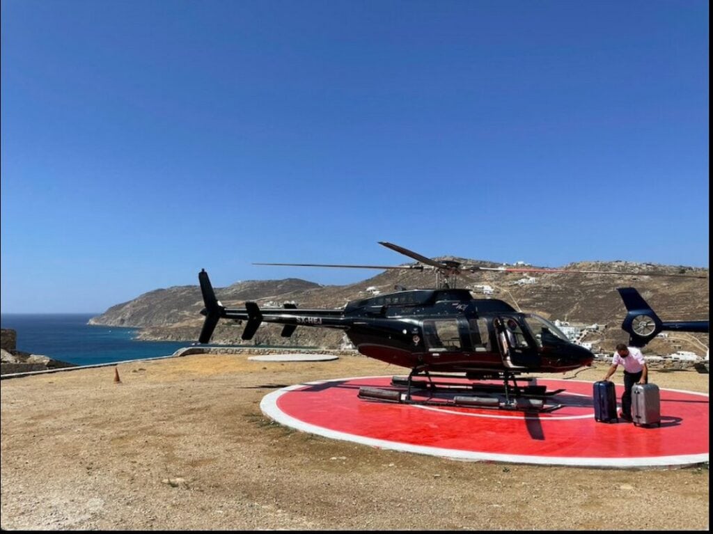 mykonos helicopter tour