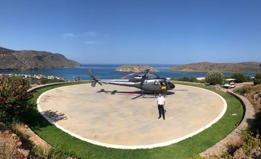 private helicopter rides near me from Elounda Crete